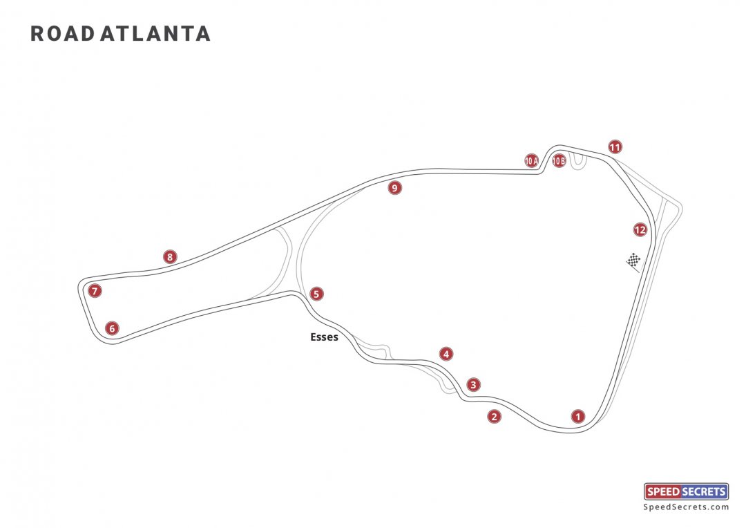 Road Atlanta track map Speed Secrets