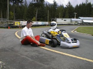 coaching go kart driver about vision